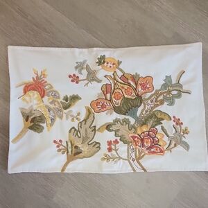 Pottery Barn Cynthia Palampore Floral embroidered pillow cover